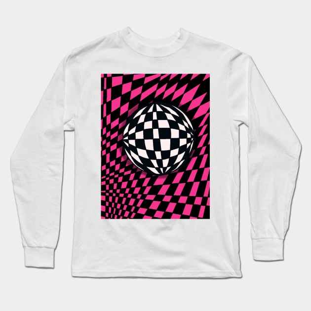 Checkered Sphere Long Sleeve T-Shirt by GemmasGems